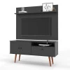 Rack com Painel 137cm Para TV 46 Polegadas Topázio Patrimar Preto