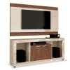 Rack Com Painel Para Sala TV 50 Pol Triton EDN Off White/Naturale