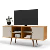 Rack Retrô Para TV 65 Polegadas 160cm Estrela Patrimar Cinamomo/Off White