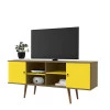 Rack Retrô Para TV 55 Polegadas Estrela Patrimar Demolição/Amarelo