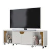 Rack Bancada Para TV Até 65 Pol  Firenze 1.8 Lukaliam Off White/Canela
