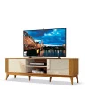 Rack Ripado Legacy 160cm Para TV 60 Polegadas EDN Off White/Cedro