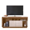 Rack Bancada Para TV Até 55 Pol Napole 1.6 Lukaliam Canela/Off White