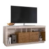 Rack Bancada Para TV Até 55 Pol Napole 1.6 Lukaliam Off White/Canela
