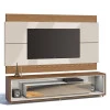 Rack Ópera Espelho com Painel Para TV Classic 1.8 Imcal Off White/Freijo
