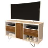 Rack Bancada Para TV 55 Polegadas 5353 JB Bechara Pérola/Caramelo