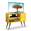 Rack Retrô Pequeno Para TV 37 Reale EDN Amarelo