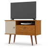 Rack Pequeno Retrô TV 32 Polegadas 90cm Yan Patrimar Cumaru/Off White