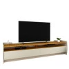 Rack Para Sala TV Até 75 Polegadas Sublime 1.8 Gelius Off White/Naturale