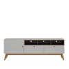 Rack Para Sala Estar TV até 65 Texas 1.8 Gelius Off White/Madeirado