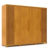 Guarda Roupa Casal 6 Portas 4 Gavetas 273cm x 240cm Absolut Gelius Naturale/Ripado