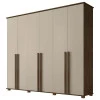 Guarda Roupa Casal 6 Portas 263cm Com Pés Amsterdã RV Móveis Freijo/Off White