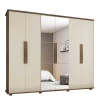 Guarda Roupa 6 Portas com Espelho 271cm Canada RV Móveis Freijó/Off White