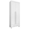 Guarda Roupa Pequeno 85cm Solteiro 2 Portas Dubai RV Móveis Branco