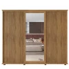 Guarda Roupa Casal Portas de Correr 271cm com Espelho Espanha RV Móveis Cinamomo