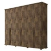 Guarda Roupa Casal 271cm 6 Portas 5 Gavetas Estrela RV Móveis Amadeirado