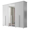 Guarda Roupa 6 Portas com Espelho 271cm Estrela RV Móveis Branco
