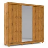 Guarda Roupa Casal Grande Espelhado 3 Portas Imperial Gelius Madeirado