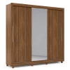 Guarda Roupa Casal Grande Espelhado 3 Portas Imperial Gelius Nogueira