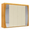 Guarda Roupa Casal Grande Com Espelho 273x235x64 Inovação Gelius Naturale/Off White