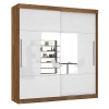 Guarda Roupa Com Espelho Ipanema Mirarack Canela/Off White