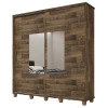 Guarda Roupa Casal 228cm Portas Correr Com Espelho Monte Carlo RV Móveis Amadeirado