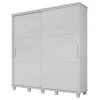 Guarda Roupa Casal 228cm Portas de Correr Monte Carlo RV Móveis Branco