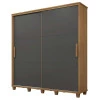 Guarda Roupa Casal 228cm Portas de Correr Monte Carlo RV Móveis Cinamomo/Grafite