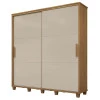 Guarda Roupa Casal 228cm Portas de Correr Monte Carlo RV Móveis Cinamomo/Off White