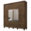 Guarda Roupa Casal 228cm Portas Correr Com Espelho Monte Carlo RV Móveis Freijo