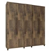 Guarda Roupa Casal 228cm 5 Portas Munique RV Móveis Amadeirado
