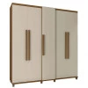 Guarda Roupa Casal 228cm 5 Portas Munique RV Móveis Cinamomo/Off White