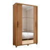 Guarda Roupa 136cm Solteiro 2 Portas Correr Com Espelho Suécia RV Móveis Cinamomo
