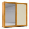 Guarda Roupa Casal Grande Espelhado 2 Portas Zeus Gelius Naturale/Off White