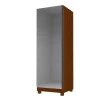 Sapateira Com Porta de Espelho 225cm x 63cm Gold Gelius Castanho