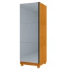 Sapateira Com Porta de Espelho 225cm x 63cm Gold Gelius Naturale