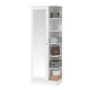 Sapateira Com Porta de Espelho 182 x 68 x 36 Lisboa Patrimar Branco
