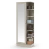 Sapateira Com Porta de Espelho 182 x 68 x 36 Lisboa Patrimar Off White