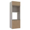 Módulo Torre Micro-Ondas Forno 70cm x 208cm 100% MDF Cozinha Modulada Gold Robel Fendi/Hanover