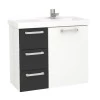 Gabinete Para Banheiro Aço Ameixa 60 Cozimax Branco/Preto