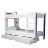 Treliche com Cama Auxiliar 100% MDF Carisma Gelius Branco/Azul