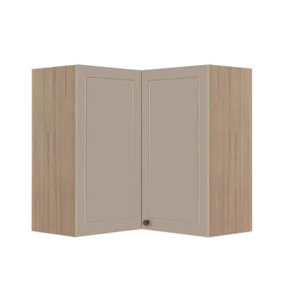 Módulo Armário Aéreo Canto L 88x76x34cm 100% MDF Cozinha Provence Robel Hanover/Fendi Matte