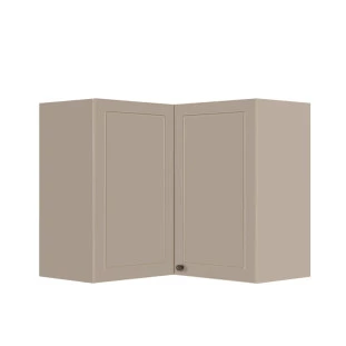 Módulo Armário Aéreo Canto L 68x76x34cm 100% MDF Cozinha Provence Robel Fendi/Fendi Matte