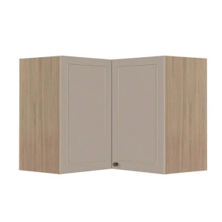 Módulo Armário Aéreo Canto L 68x96x56cm 100% MDF Cozinha Provence Robel Hanover/Fendi Matte