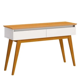 Aparador Para Sala 2 Gavetas 136cm Classic Imcal Off White/Nature