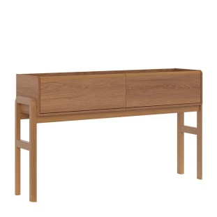 Aparador Moderno 2 Gavetas Pés Madeira 143cm Elegance Lukaliam Jequitiba