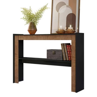 Aparador Para Sala 120 Portinare Lukaliam Preto/Canela