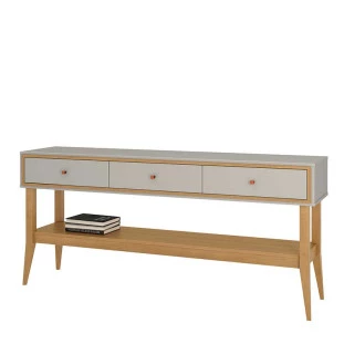 Aparador Retrô 3 Gavetas 154cm Bari EDN Fendi/Freijo