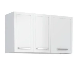 Armário Aéreo de Cozinha 3 Portas Apolo Flat 100 Cozimax Branco