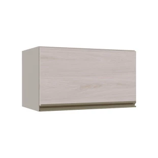 Módulo Armário Aéreo 60cm Porta Basculante 100% MDF Cozinha Modulada Gold Robel Fendi/Aspen